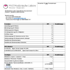 Bestellformular Spezialmat. u. Anforderungsscheine