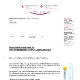 Neue PCR Abstrichtupfersets